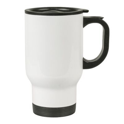 14 Ounce White S.S. Travel Mug Thumbnail